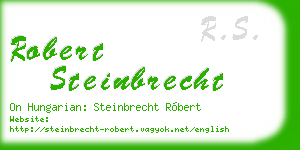 robert steinbrecht business card